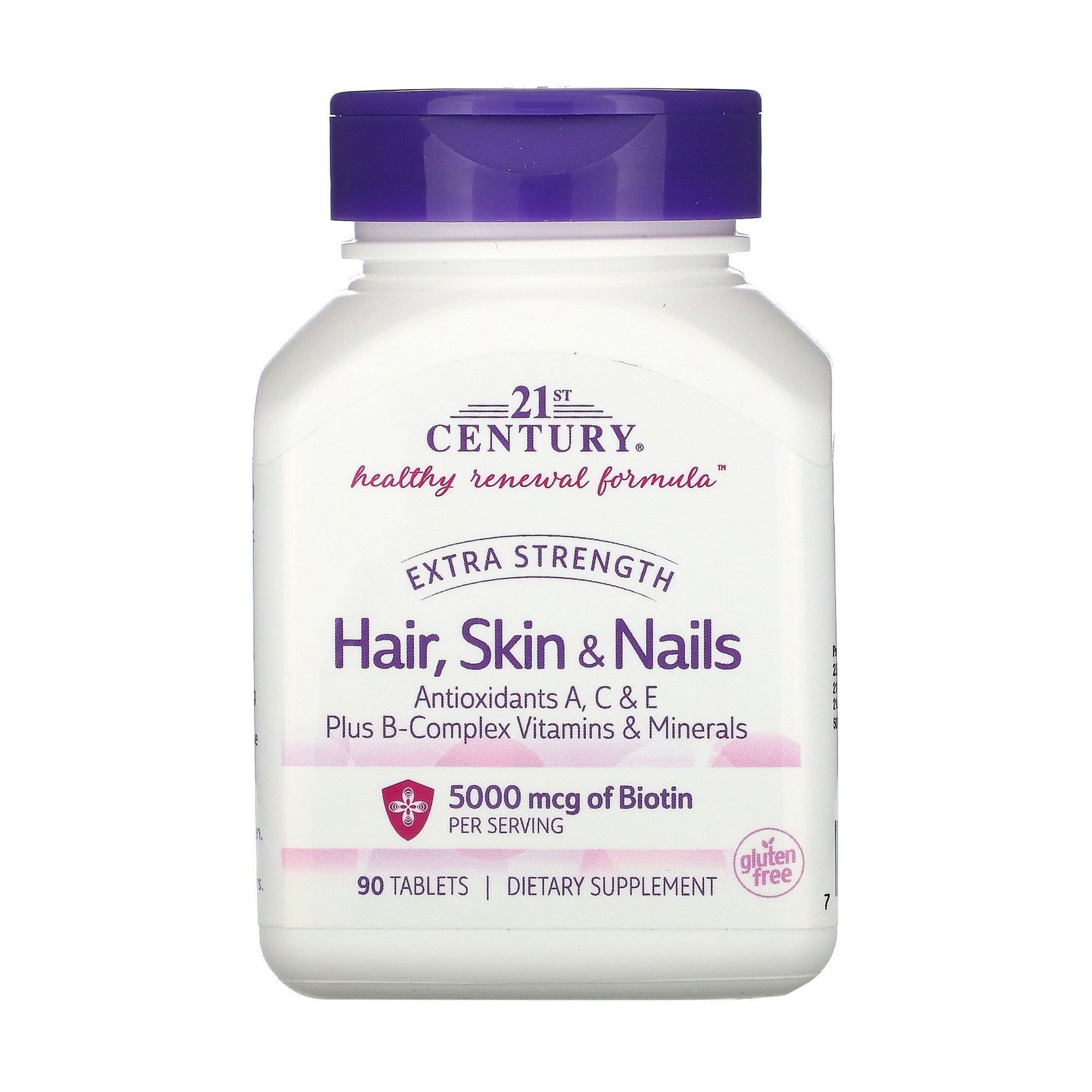 Комплекс Волосся, шкіра та нігті 21st Century Hair, Skin &amp; Nails, 90 таблеток